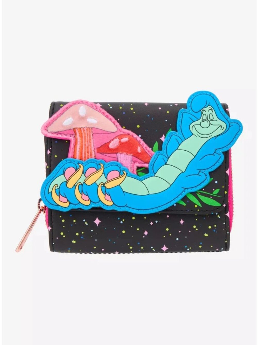 Loungefly Disney Alice In Wonderland Wallet Caterpillar Absolem Zip Snap New